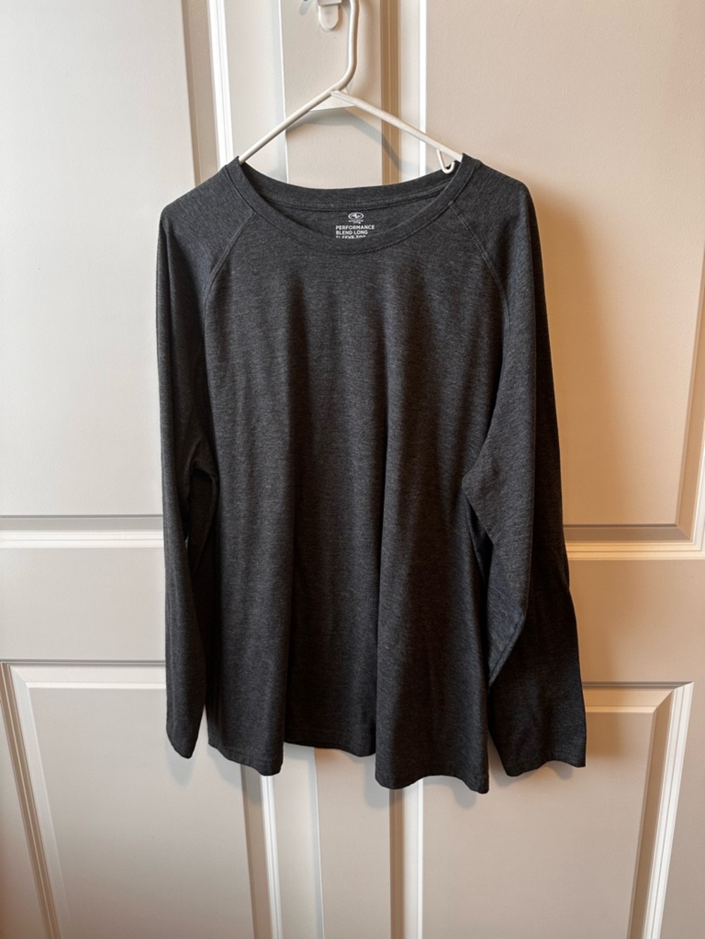 Athletic Works Charcoal Gray Performance Long Sleeve Top 2XL